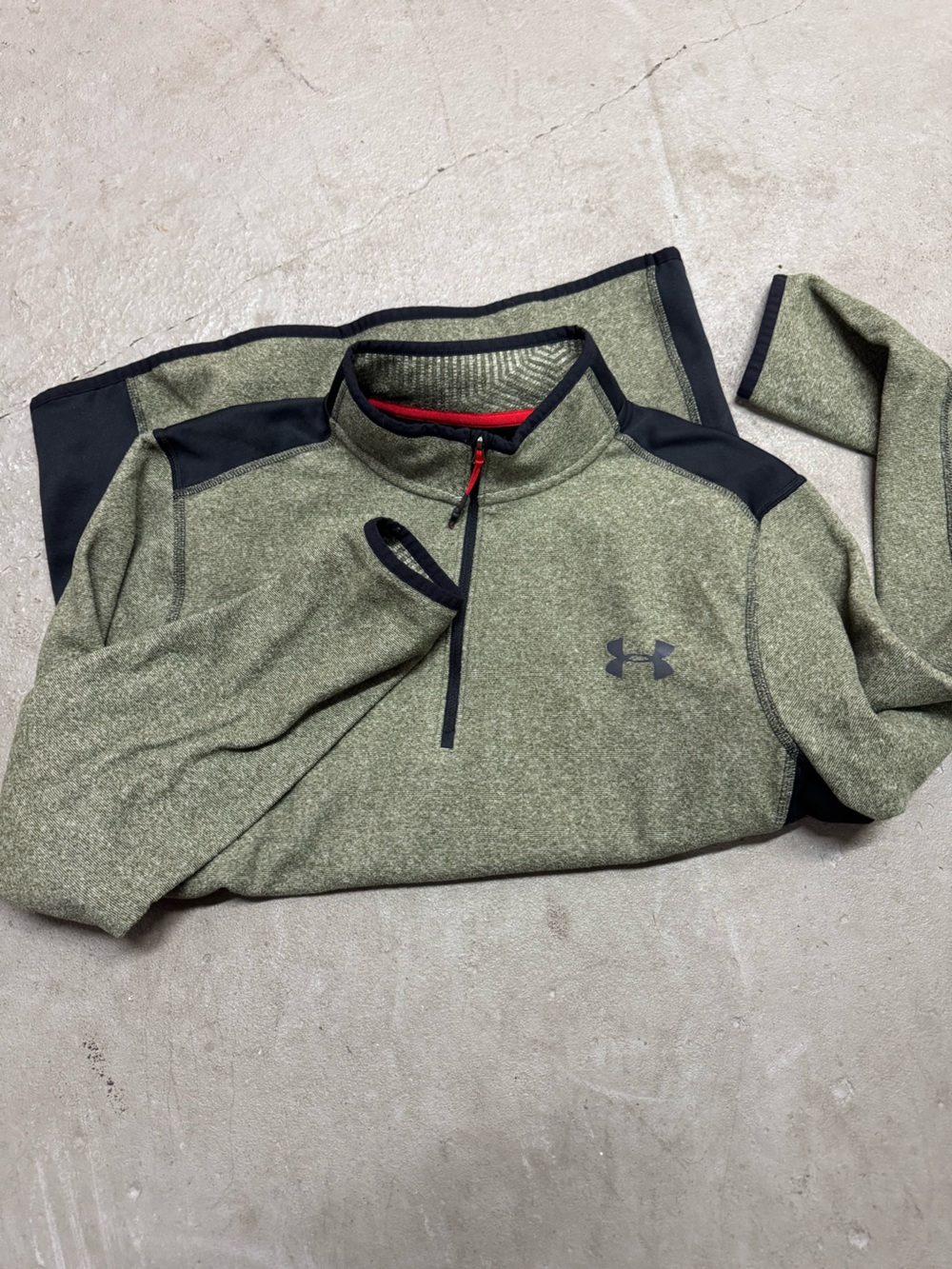 Under Armour Men’s Green Quarter-Zip Performance Sweater